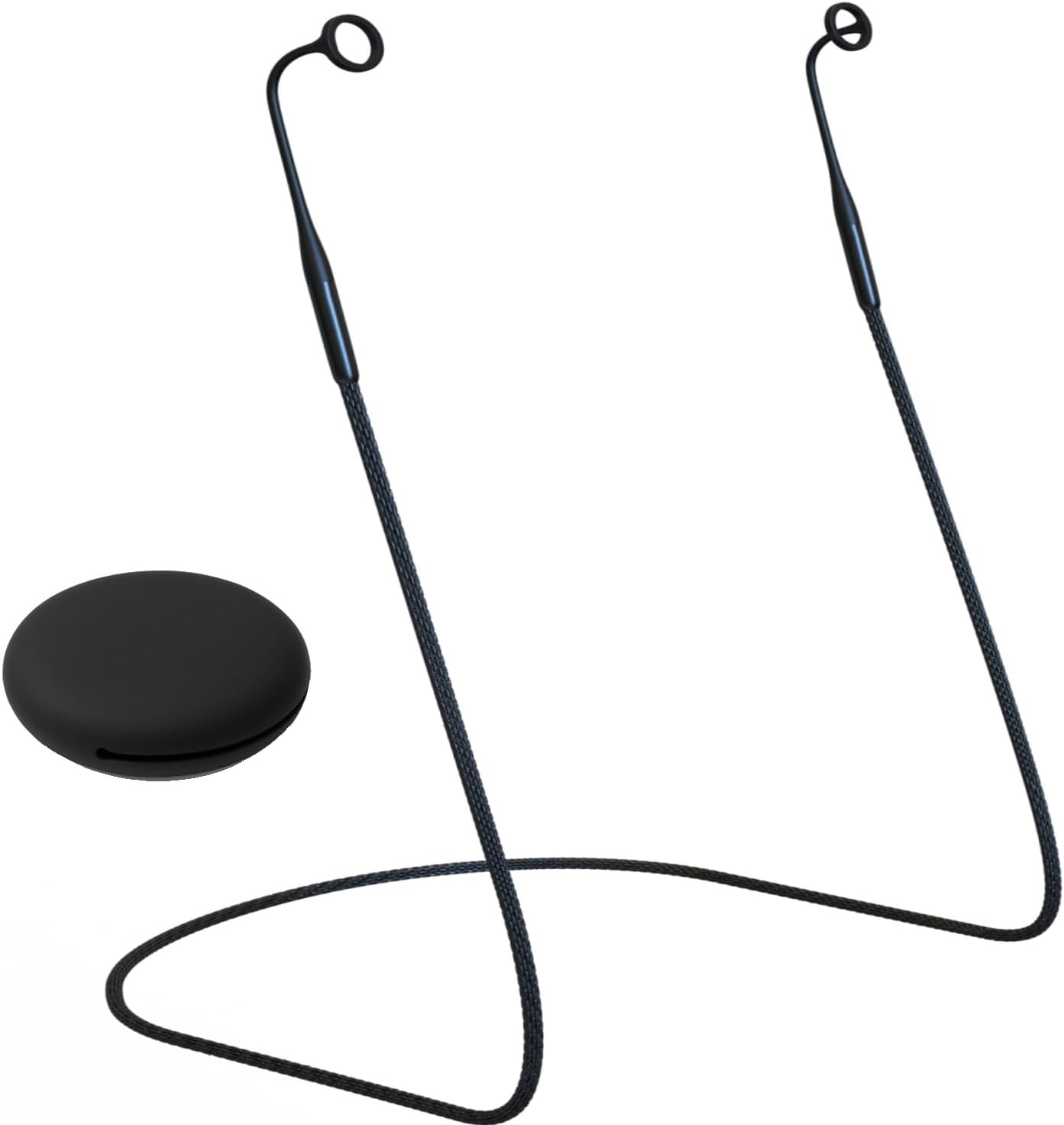 Kasiden Earplug Lanyard [2 pcs] with Magnetic Tug-Resistant Safety Cord Black – 
